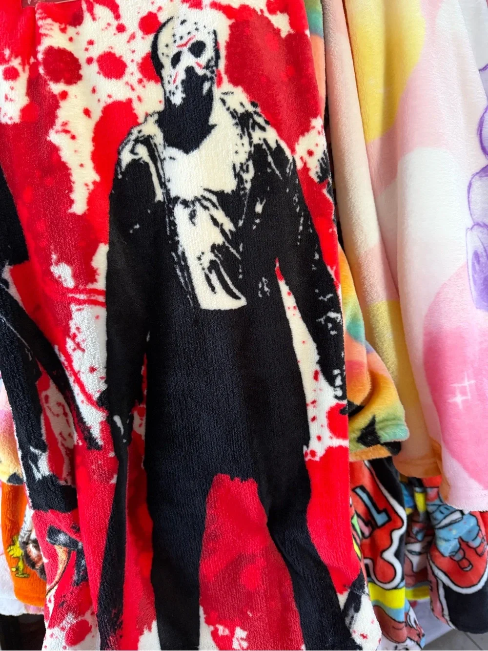 Jason Friday the 13th Red and Black Soft Plush Throw Blanket